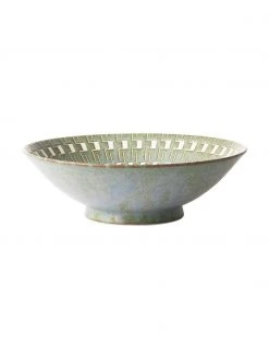 HKliving Handgemachte Salatschüssel Yunomi im japanischen Style, Ø 25 cm, Ø 25 x H 8 cm