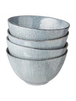 Broste Copenhagen Handgemachte Sch&auml;lchen Nordic Sea &Oslash; 15 cm aus Steingut, 4 St&uuml;ck, Ø 15 x H 8 cm -Küche Geschäft Handgemachte Schalchen Nordic Sea O 15 cm aus Steingut 4 Stuck 5