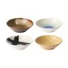 HKliving Handgemachte Sch&auml;lchen Yunomi im japanischen Style, 4er-Set, Ø 17 x H 5 cm