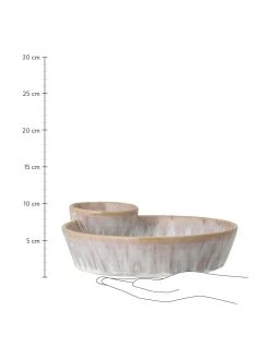 Bloomingville Handgemachte Schale Caya aus Steingut, Ø 24 cm, B 24 x H 4 cm -Küche Geschäft Handgemachte Schale Caya aus Steingut O 24 cm 2