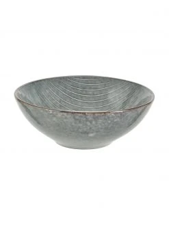 Broste Copenhagen Handgemachte Schalen Nordic Sea Ø 17 cm aus Steingut, 4 Stück, Ø 17 x H 6 cm