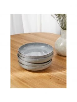 Broste Copenhagen Handgemachte Schalen Nordic Sea &Oslash; 22 cm aus Steingut, 4 St&uuml;ck, Ø 22 x H 5 cm -Küche Geschäft Handgemachte Schalen Nordic Sea O 22 cm aus Steingut 4 Stuck 2