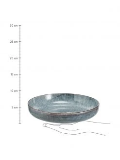 Broste Copenhagen Handgemachte Schalen Nordic Sea &Oslash; 22 cm aus Steingut, 4 St&uuml;ck, Ø 22 x H 5 cm -Küche Geschäft Handgemachte Schalen Nordic Sea O 22 cm aus Steingut 4 Stuck 3