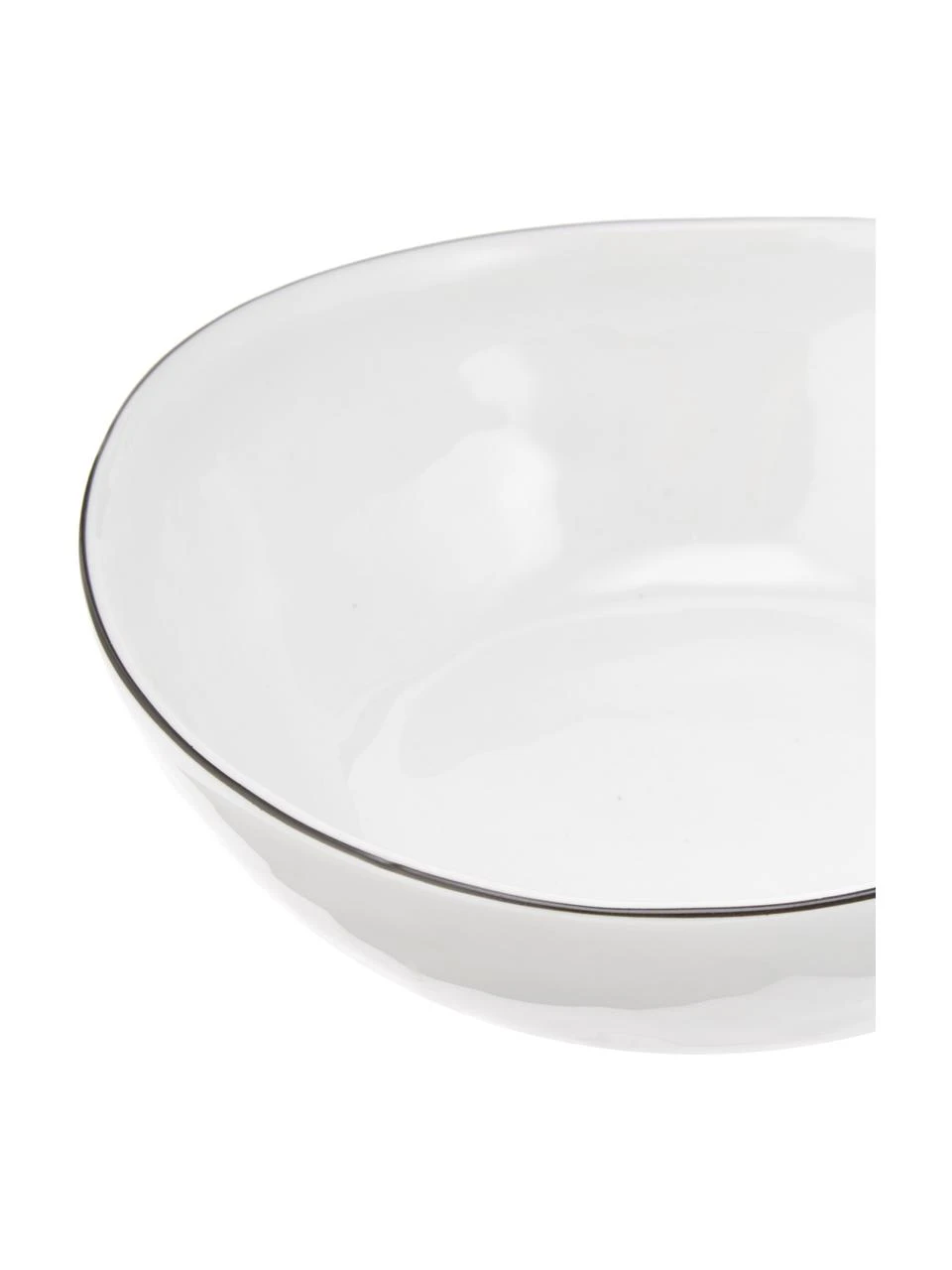 Broste Copenhagen Handgemachte Schalen Salt Ø 17 cm mit schwarzem Rand, 4 Stück, B 17 x T 15 cm 5 Broste Copenhagen Handgemachte Schalen Salt Ø 17 cm mit schwarzem Rand, 4 Stück, B 17 x T 15 cm – Bild 5