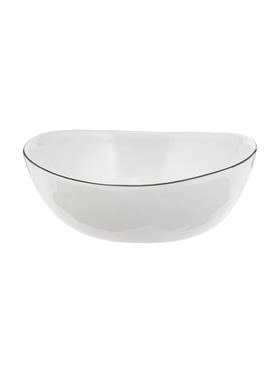 Broste Copenhagen Handgemachte Schalen Salt Ø 17 cm mit schwarzem Rand, 4 Stück, B 17 x T 15 cm 1 Broste Copenhagen Handgemachte Schalen Salt Ø 17 cm mit schwarzem Rand, 4 Stück, B 17 x T 15 cm