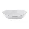 Broste Copenhagen Handgemachte Schalen Salt &Oslash; 20 cm mit schwarzem Rand, 2 St&uuml;ck, B 20 x H 4 cm