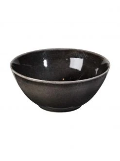 Broste Copenhagen Handgemachte Schüssel Nordic Coal Ø 25 cm aus Steingut, Ø 25 x H 11 cm