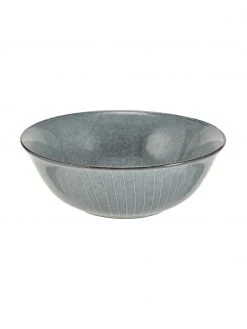 Broste Copenhagen Handgemachte Schüssel Nordic Sea Ø 21 cm aus Steingut, Ø 21 x H 8 cm