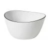 Broste Copenhagen Handgemachte Schüssel Salt mit schwarzem Rand, Ø 20 cm, Ø 20 cm