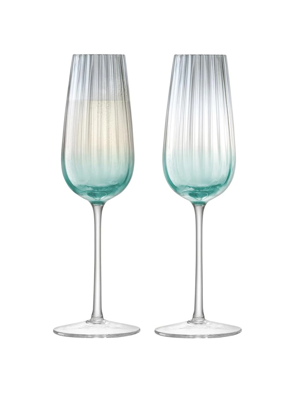 Lsa International Handgemachte Sektgläser Dusk mit Farbverlauf, 2 Stück, Ø 6 x H 23 cm, 250 ml 1 Lsa International Handgemachte Sektgläser Dusk mit Farbverlauf, 2 Stück, Ø 6 x H 23 cm, 250 ml