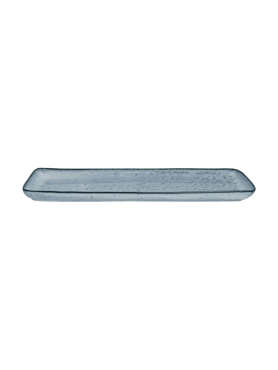 Broste Copenhagen Handgemachte Servierplatte Nordic Sea aus Steingut, L 35 x B 13 cm 1 Broste Copenhagen Handgemachte Servierplatte Nordic Sea aus Steingut, L 35 x B 13 cm
