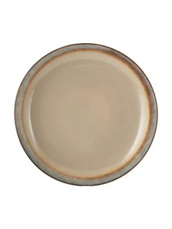 Handgemachte Servierschale Nomimono Ø 32 cm in Beige/Grau, Ø 32 x H 6 cm -Küche Geschäft Handgemachte Servierschale Nomimono O 32 cm in BeigeGrau 3