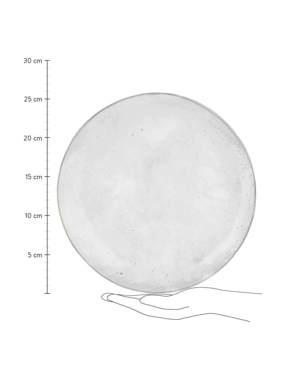 Broste Copenhagen Handgemachte Speiseteller Nordic Sand aus Steingut, 4 Stück, Ø 26 cm 3 Broste Copenhagen Handgemachte Speiseteller Nordic Sand aus Steingut, 4 Stück, Ø 26 cm – Bild 3