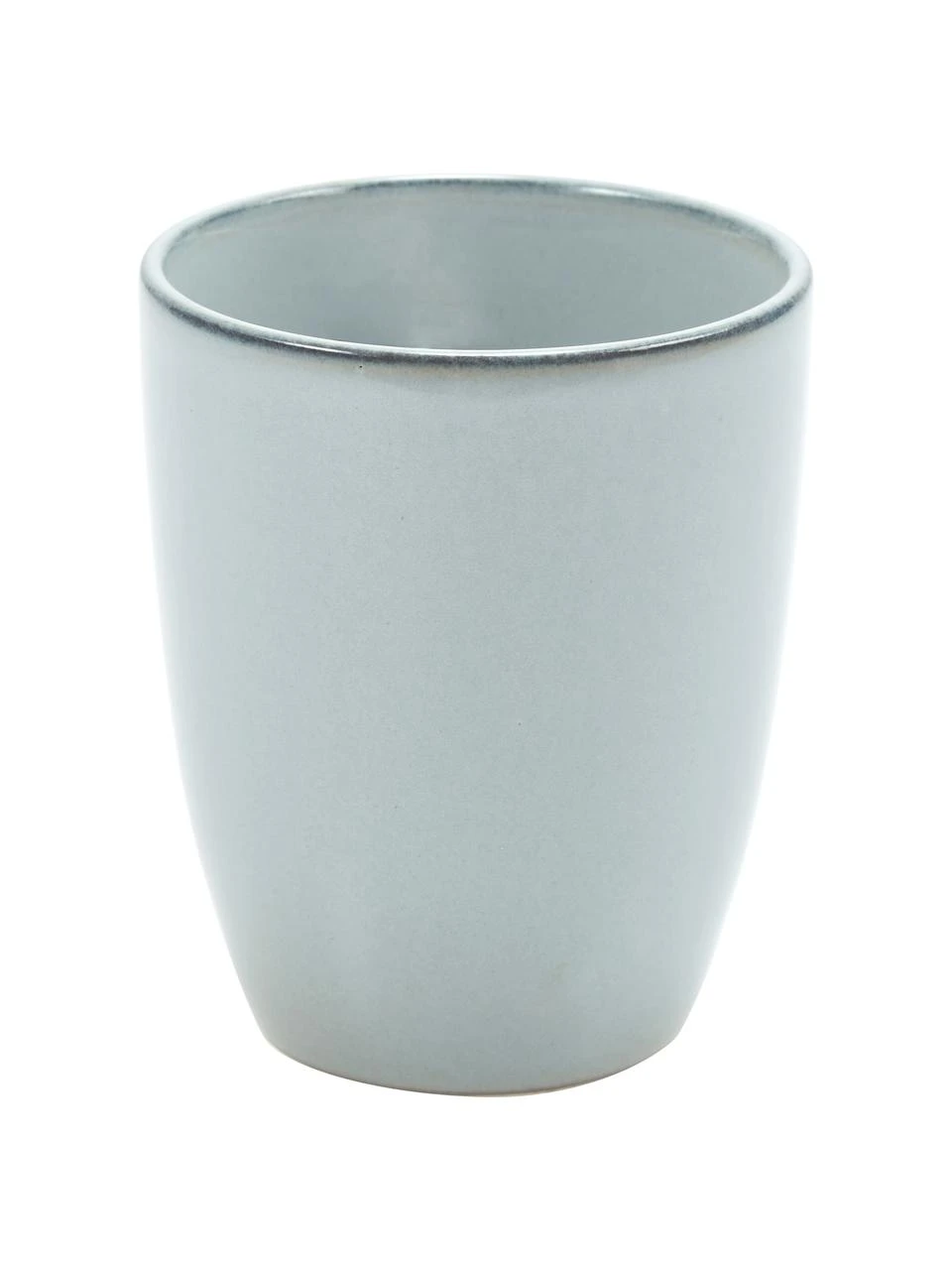 Westwing Collection Handgemachte Steingut-Becher Thalia in Blaugrau, 2 Stück, Ø 9 x H 11 cm 1 Westwing Collection Handgemachte Steingut-Becher Thalia in Blaugrau, 2 Stück, Ø 9 x H 11 cm