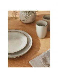 Westwing Collection Handgemachte Steingut-Frühstücksteller Thalia in Beige, 2 Stück, Ø 23 x H 3 cm -Küche Geschäft Handgemachte Steingut Fruhstucksteller Thalia in Beige 2 Stuck 2
