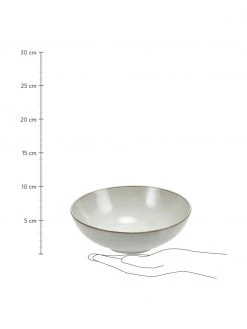 Westwing Collection Handgemachte Steingut-Schalen Thalia in Beige, 2 Stück, Ø 18 x H 6 cm -Küche Geschäft Handgemachte Steingut Schalen Thalia in Beige 2 Stuck 2