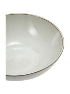 Westwing Collection Handgemachte Steingut-Schalen Thalia in Beige, 2 Stück, Ø 18 x H 6 cm -Küche Geschäft Handgemachte Steingut Schalen Thalia in Beige 2 Stuck 5