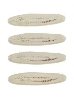 Bloomingville Handgemachte Steingut-Servierplatte Bea mit Gräser-Motiv, L 36 x B 8 cm -Küche Geschäft Handgemachte Steingut Servierplatte Bea mit Graser Motiv L 36 x B 8 cm 5