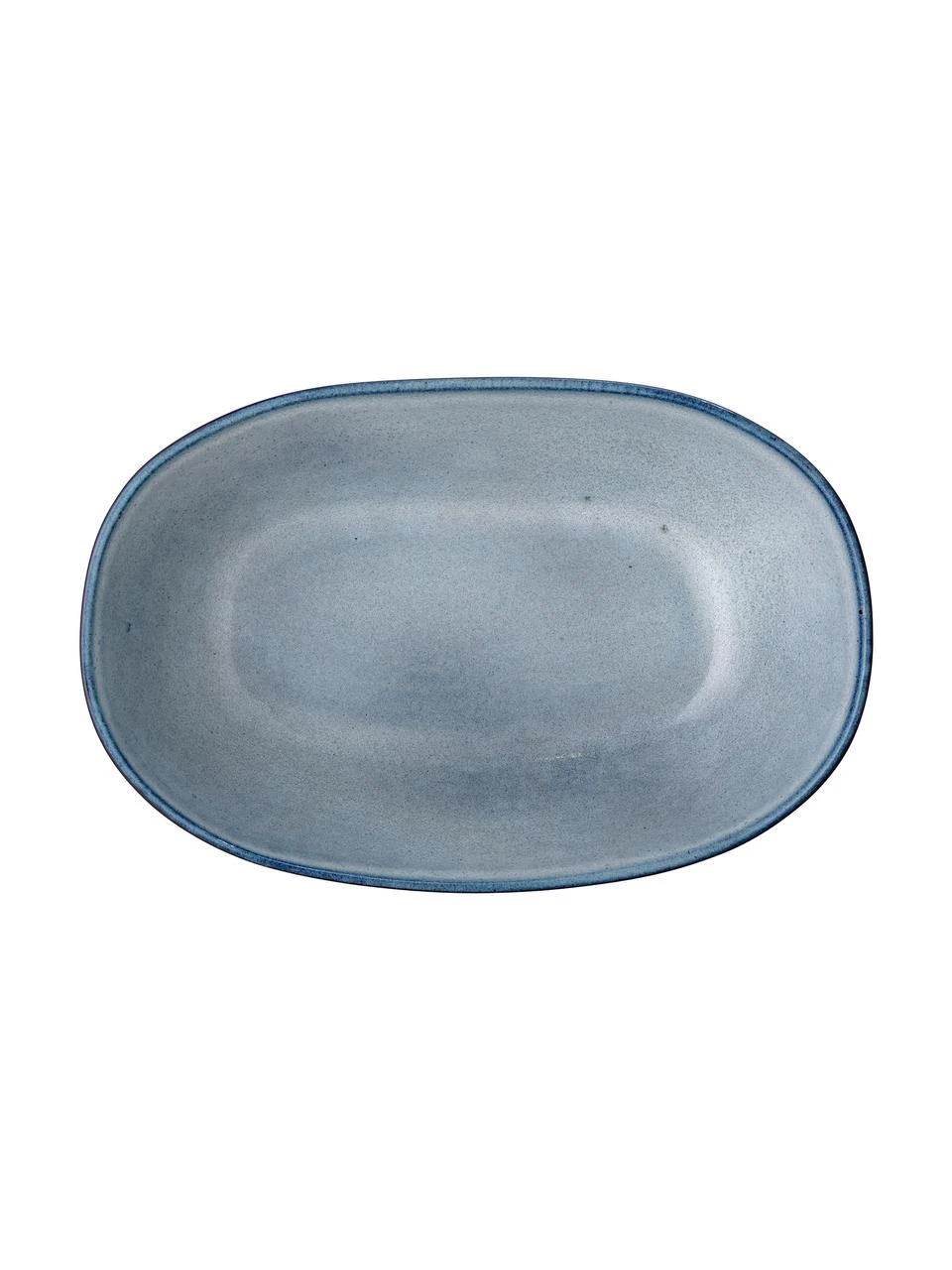 Handgemachte Steingut-Servierschale Sandrine in Blautönen, Steingut, Blautöne, B 26 x H 7 cm Bloomingville Handgemachte Steingut-Servierschale Sandrine in Blautönen, B 26 x H 7 cm -Küche Geschäft Handgemachte Steingut Servierschale Sandrine in Blautonen 2