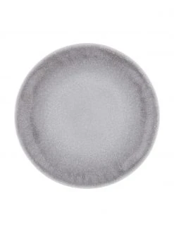 BUTLERS Handgemachte Steingut-Speiseteller Atlantis in Grau mit Farbverlauf, 4 Stück, Ø 28 x H 3 cm