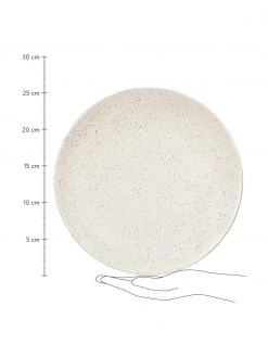 Broste Copenhagen Handgemachte Steingut-Speiseteller Nordic Vanilla in Cremewei&szlig; gesprenkelt, 4 St&uuml;ck, Ø 26 cm -Küche Geschäft Handgemachte Steingut Speiseteller Nordic Vanilla in Cremeweiss gesprenkelt 4 Stuck 2