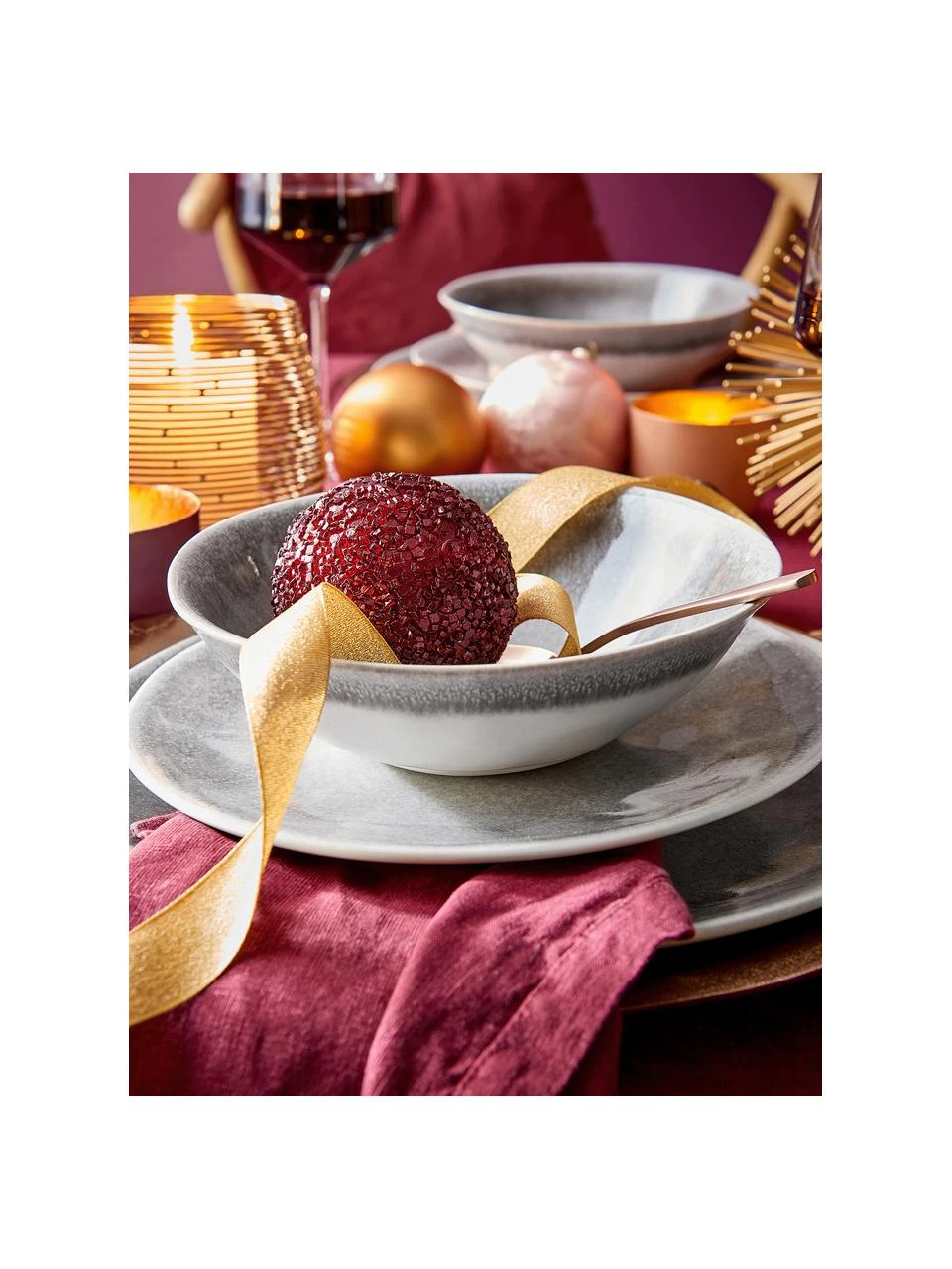 BUTLERS Handgemachte Steingut-Suppenteller Atlantis in Grau mit Farbverlauf Ø 19 cm, 4 Stück, Ø 19 x H 6 cmNur noch wenige verfügbar 2 BUTLERS Handgemachte Steingut-Suppenteller Atlantis in Grau mit Farbverlauf Ø 19 cm, 4 Stück, Ø 19 x H 6 cmNur noch wenige verfügbar – Bild 2