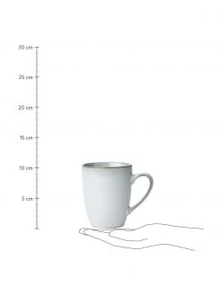 Westwing Collection Handgemachte Steingut-Tassen Thalia in Blau, 2 St&uuml;ck, Ø 9 x H 11 cm -Küche Geschäft Handgemachte Steingut Tassen Thalia in Blau 2 Stuck 2