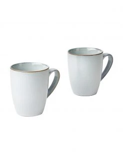 Westwing Collection Handgemachte Steingut-Tassen Thalia in Blau, 2 St&uuml;ck, Ø 9 x H 11 cm -Küche Geschäft Handgemachte Steingut Tassen Thalia in Blau 2 Stuck 3