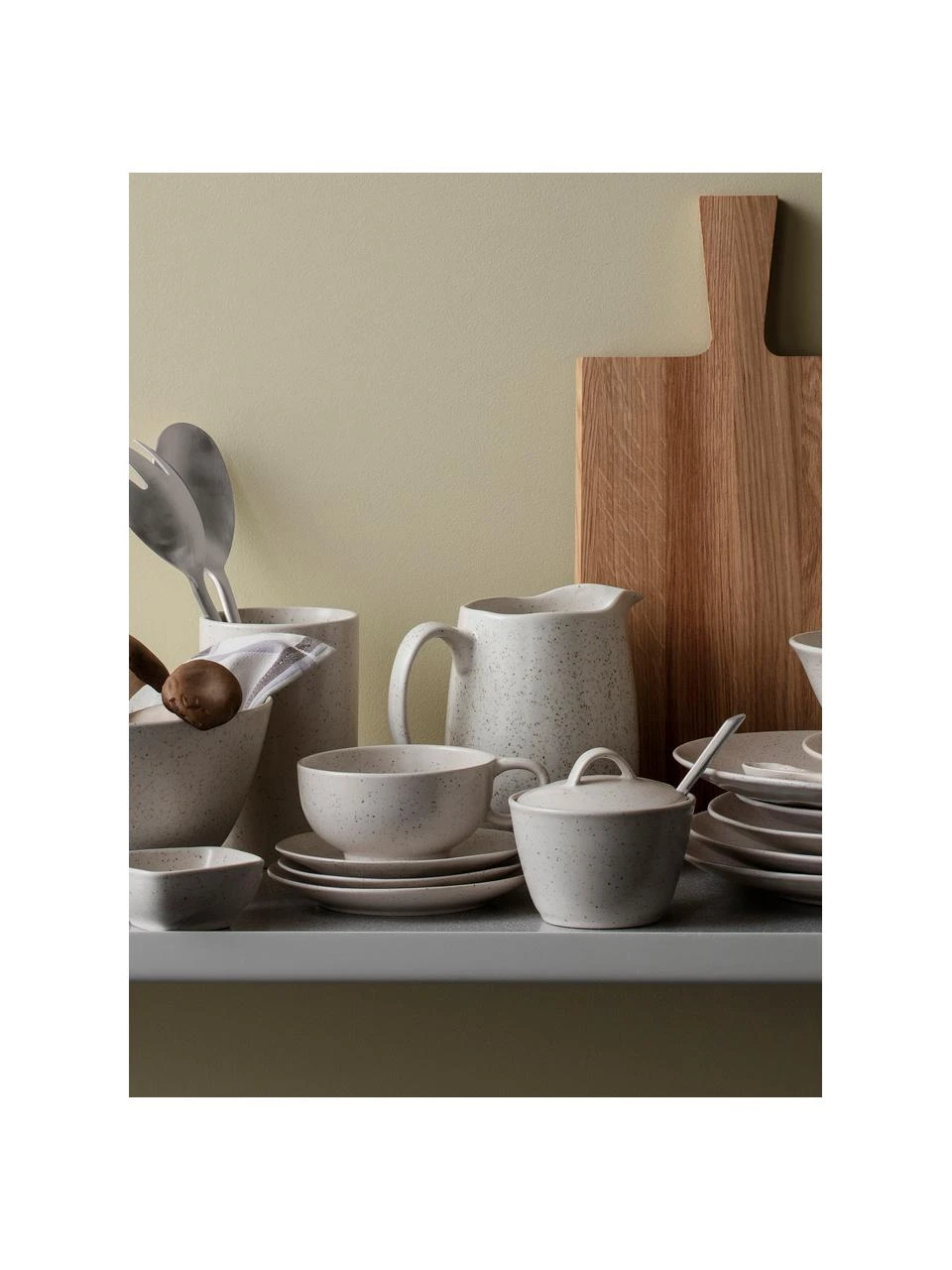 Broste Copenhagen Handgemachte Steingut-Zuckerdose Nordic Vanilla in Cremeweiß gesprenkelt, Ø 10 x H 7 cm 2 Broste Copenhagen Handgemachte Steingut-Zuckerdose Nordic Vanilla in Cremeweiß gesprenkelt, Ø 10 x H 7 cm – Bild 2