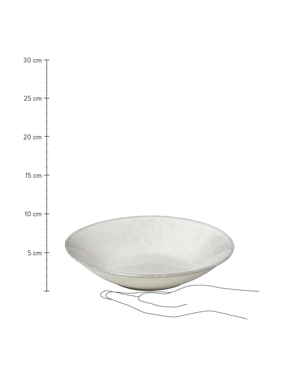 Broste Copenhagen Handgemachte Suppenteller Nordic Sand Ø 22 cm aus Steingut, 4 Stück, Ø 22 x H 5 cm 4 Broste Copenhagen Handgemachte Suppenteller Nordic Sand Ø 22 cm aus Steingut, 4 Stück, Ø 22 x H 5 cm – Bild 4