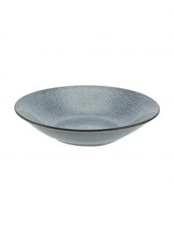 Broste Copenhagen Handgemachte Suppenteller Nordic Sea Ø 22 cm aus Steingut, 4 Stück, Ø 22 x H 5 cm