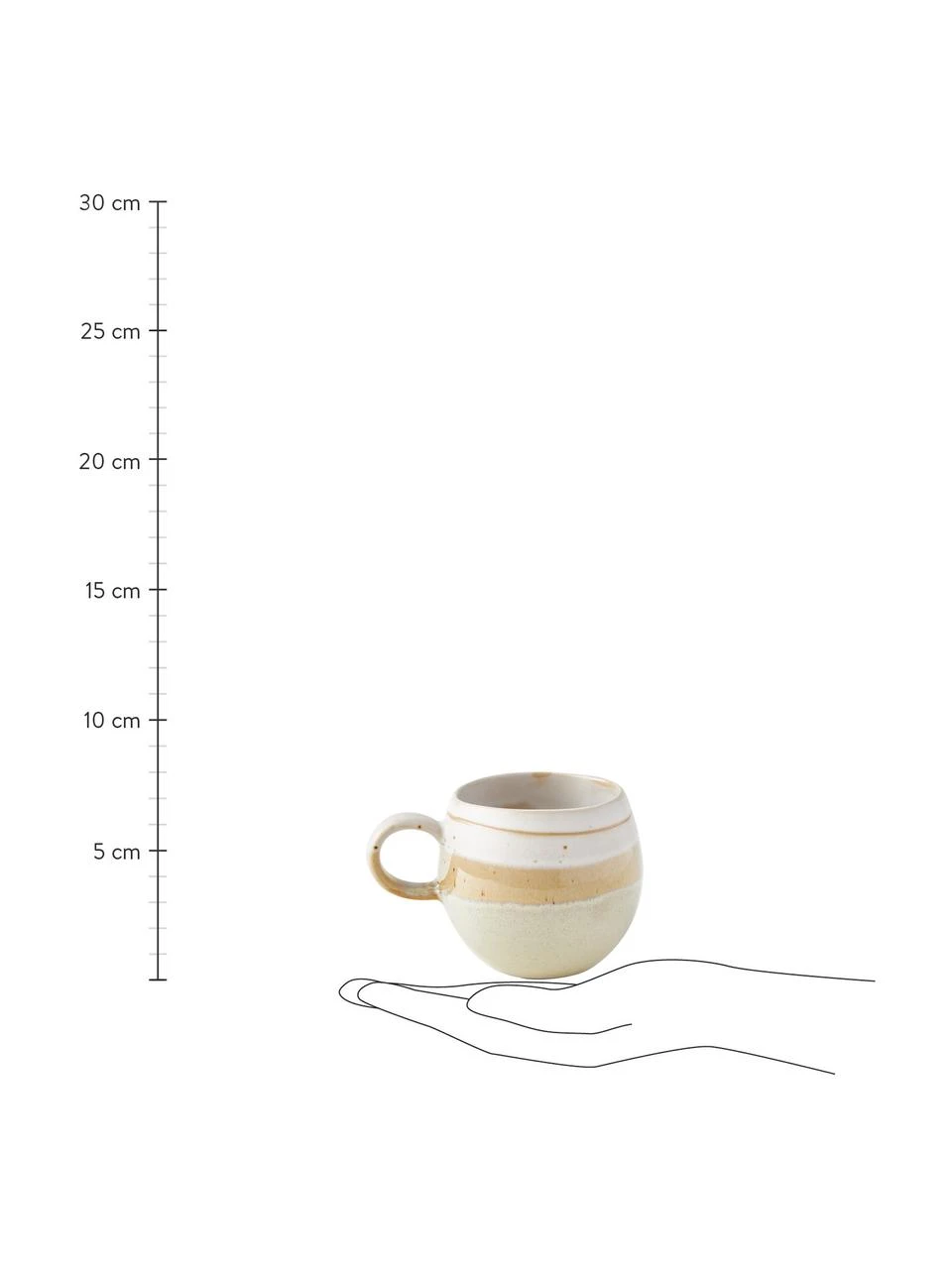 Bloomingville Handgemachte Tasse April mit effektvollen Farbverläufen, Ø 9 x H 8 cm, 275 ml 3 Bloomingville Handgemachte Tasse April mit effektvollen Farbverläufen, Ø 9 x H 8 cm, 275 ml – Bild 3