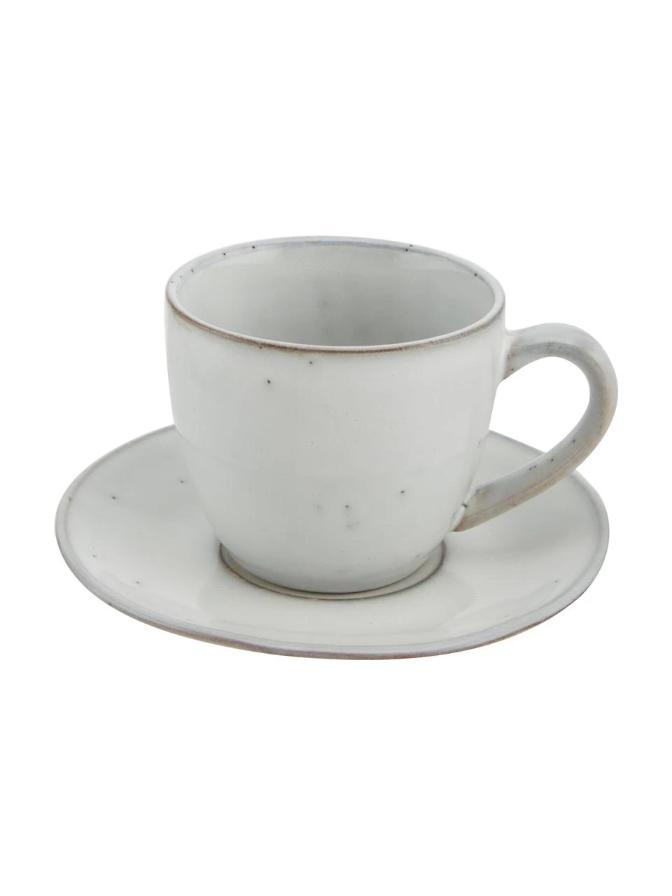Broste Copenhagen Handgemachte Tasse mit Untertasse Nordic Sand aus Steingut, Ø 8 x H 7 cm, 150 ml 1 Broste Copenhagen Handgemachte Tasse mit Untertasse Nordic Sand aus Steingut, Ø 8 x H 7 cm, 150 ml