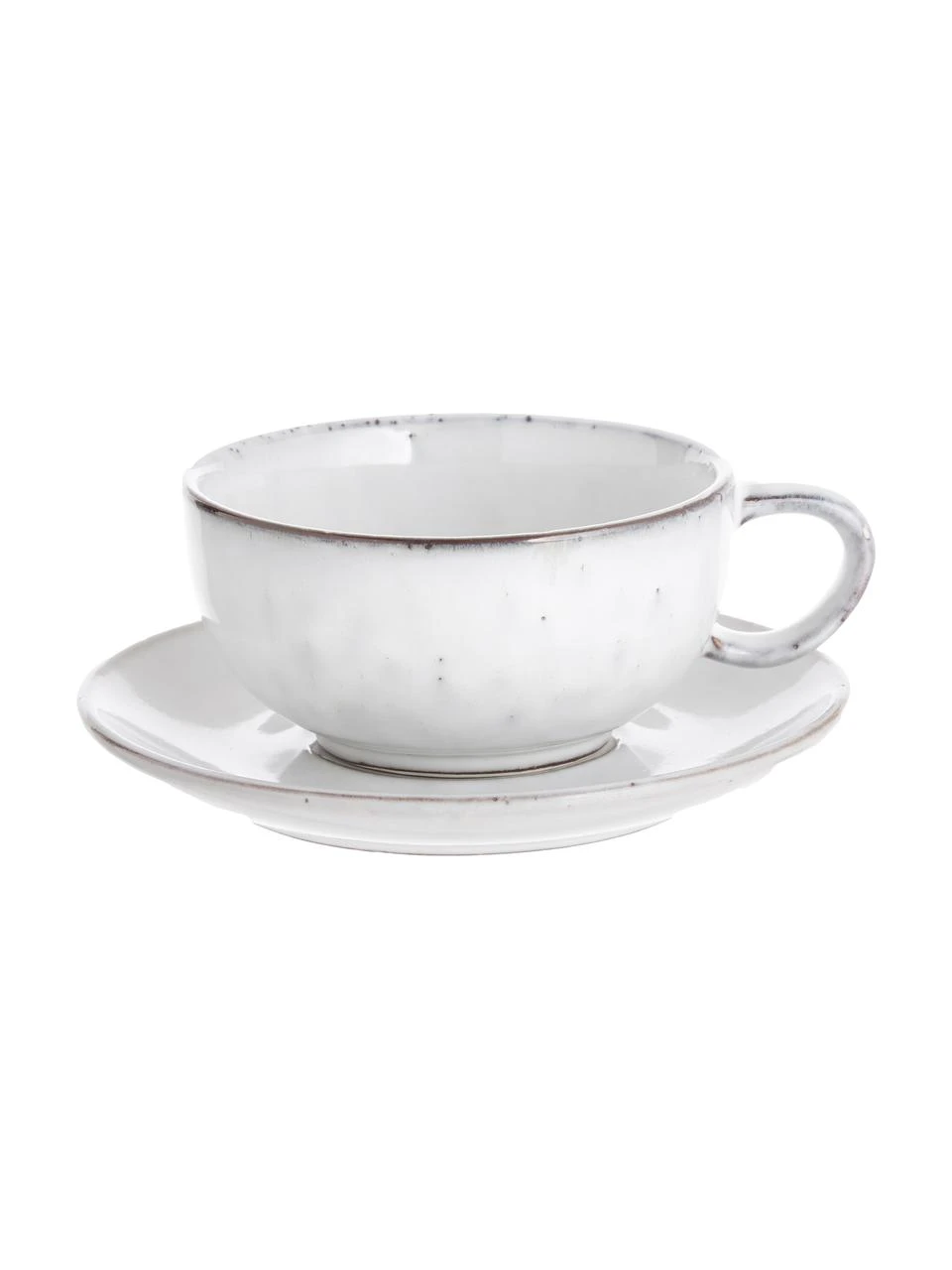 Broste Copenhagen Handgemachte Tasse mit Untertasse Nordic Sand aus Steingut, Ø 11 x H 5 cm, 250 ml 1 Broste Copenhagen Handgemachte Tasse mit Untertasse Nordic Sand aus Steingut, Ø 11 x H 5 cm, 250 ml