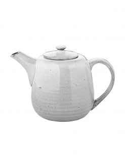 Broste Copenhagen Handgemachte Teekanne Nordic Sand aus Steingut, 1.3 L