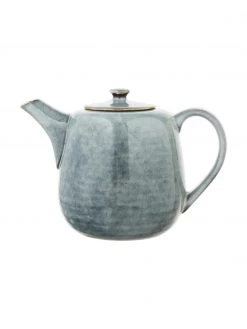 Broste Copenhagen Handgemachte Teekanne Nordic Sea aus Steingut, 1.3 L