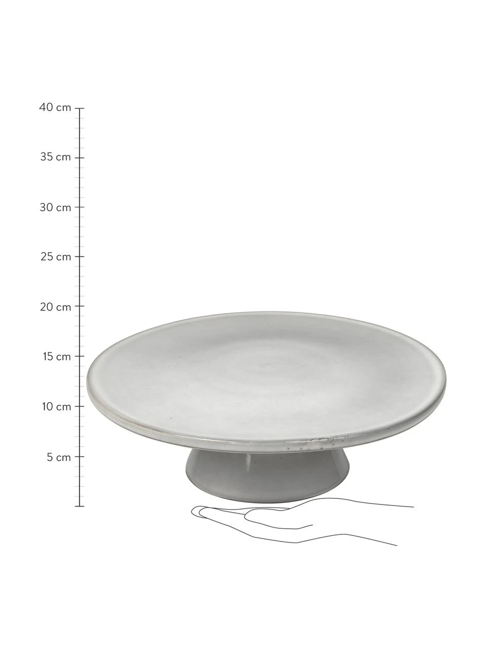 Broste Copenhagen Handgemachte Tortenplatte Nordic Sand aus Steingut, Ø 30 cm, Ø 30 x H 10 cm 2 Broste Copenhagen Handgemachte Tortenplatte Nordic Sand aus Steingut, Ø 30 cm, Ø 30 x H 10 cm – Bild 2