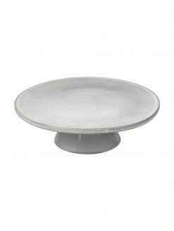 Broste Copenhagen Handgemachte Tortenplatte Nordic Sand aus Steingut, Ø 30 cm, Ø 30 x H 10 cm