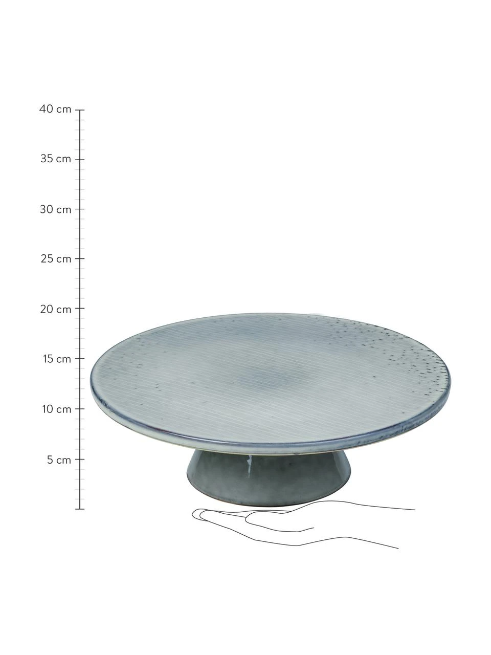 Broste Copenhagen Handgemachte Tortenplatte Nordic Sea aus Steingut, Ø 30 cm, Ø 30 x H 10 cm 2 Broste Copenhagen Handgemachte Tortenplatte Nordic Sea aus Steingut, Ø 30 cm, Ø 30 x H 10 cm – Bild 2