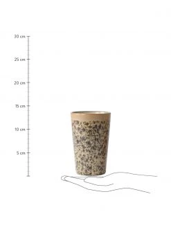 HKliving Handgemachte XL Becher 70's im Retro Style, 2er-Set, Ø 9 x H 14 cm, 475 ml -Küche Geschäft Handgemachte XL Becher 70s im Retro Style 2er Set 2