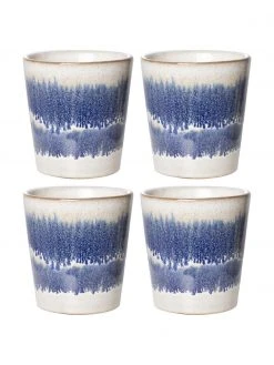 HKliving Handgemachte XS Becher 70's im Retro Style, 4er-Set, Ø 8 x H 8 cm, 180 ml