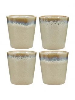 HKliving Handgemachte XS Becher 70's im Retro Style, 4er-Set, Ø 8 x H 8 cm, 200 ml