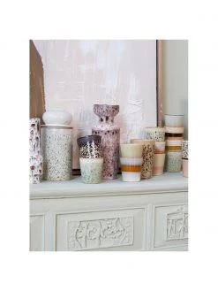 HKliving Handgemachte XS Becher 70's im Retro Style, 4er-Set, Ø 8 x H 8 cm, 200 ml 11 HKliving Handgemachte XS Becher 70's im Retro Style, 4er-Set, Ø 8 x H 8 cm, 200 ml -Küche Geschäft Handgemachte XS Becher 70s im Retro Style 4er Set 5