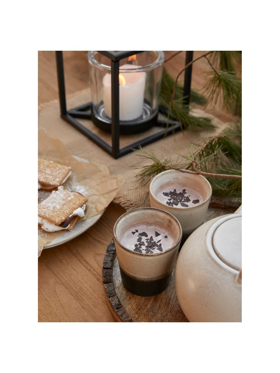 HKliving Handgemachte XS Becher 70's im Retro Style, 4er-Set, Ø 8 x H 8 cm, 200 ml 3 HKliving Handgemachte XS Becher 70's im Retro Style, 4er-Set, Ø 8 x H 8 cm, 200 ml – Bild 3