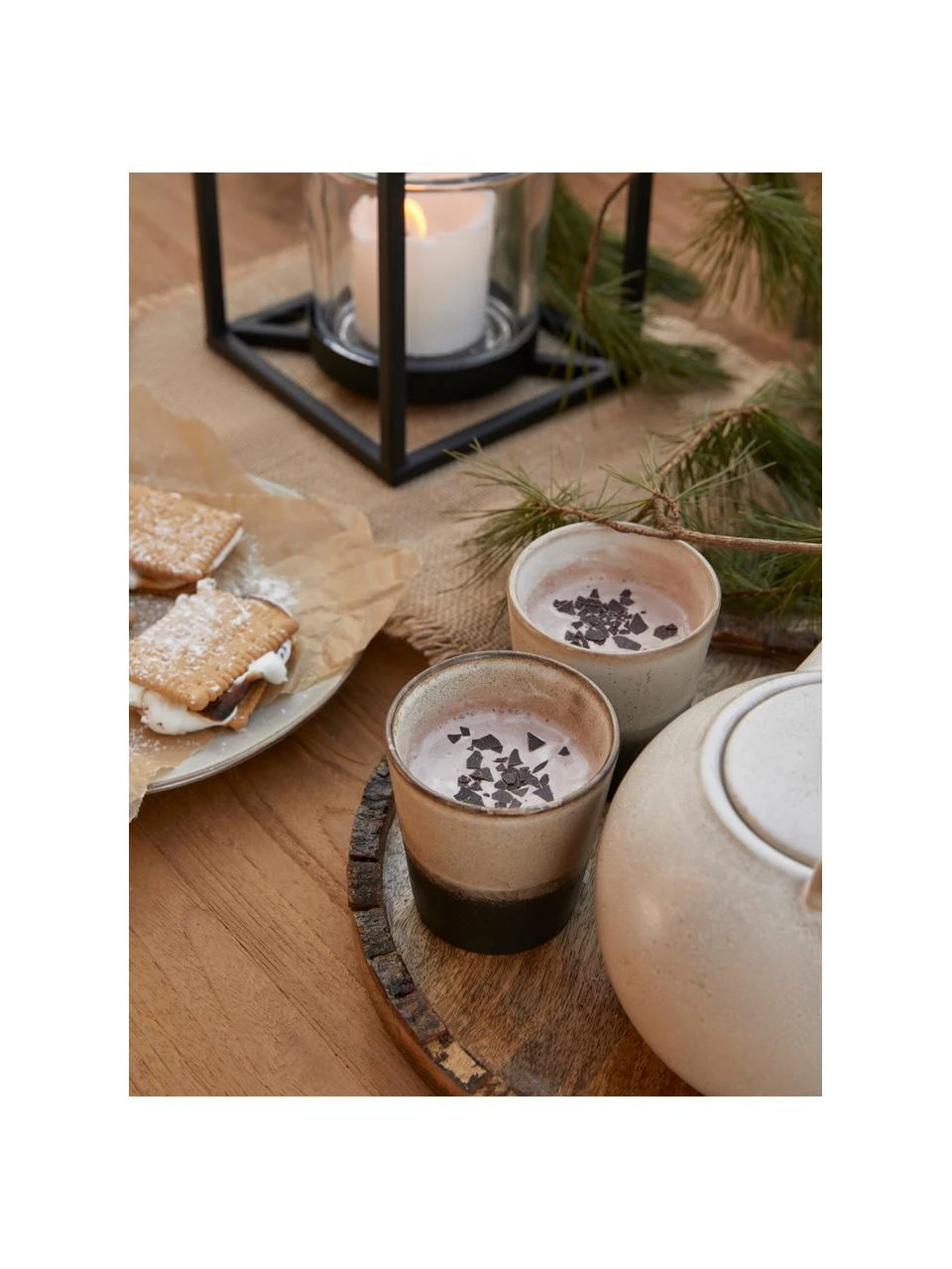 HKliving Handgemachte XS Becher 70's im Retro Style, 6er-Set, Ø 8 x H 8 cm, 200 ml 6 HKliving Handgemachte XS Becher 70's im Retro Style, 6er-Set, Ø 8 x H 8 cm, 200 ml – Bild 6