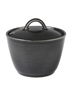 Broste Copenhagen Handgemachte Zuckerdose Nordic Coal aus Steingut, Ø 10 x H 7 cmNur noch wenige verfügbar