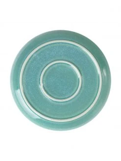 Westwing Collection Handgemachter Frühstücksteller Anthia aus Steingut mit reaktiver Glasur in Türkis, 2 Stück, Ø 23 x H 3 cm -Küche Geschäft Handgemachter Fruhstucksteller Anthia aus Steingut mit reaktiver Glasur in Turkis 2 Stuck 3