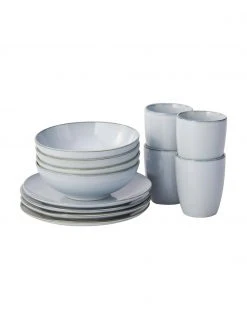 Westwing Collection Handgemachtes Frühstücks-Set Thalia in Blaugrau, 4 Personen (12-tlg.), Ø 23 x H 3 cm 3 Westwing Collection Handgemachtes Frühstücks-Set Thalia in Blaugrau, 4 Personen (12-tlg.), Ø 23 x H 3 cm -Küche Geschäft Handgemachtes Fruhstucks Set Thalia in Blaugrau 4 Personen 12 tlg 3