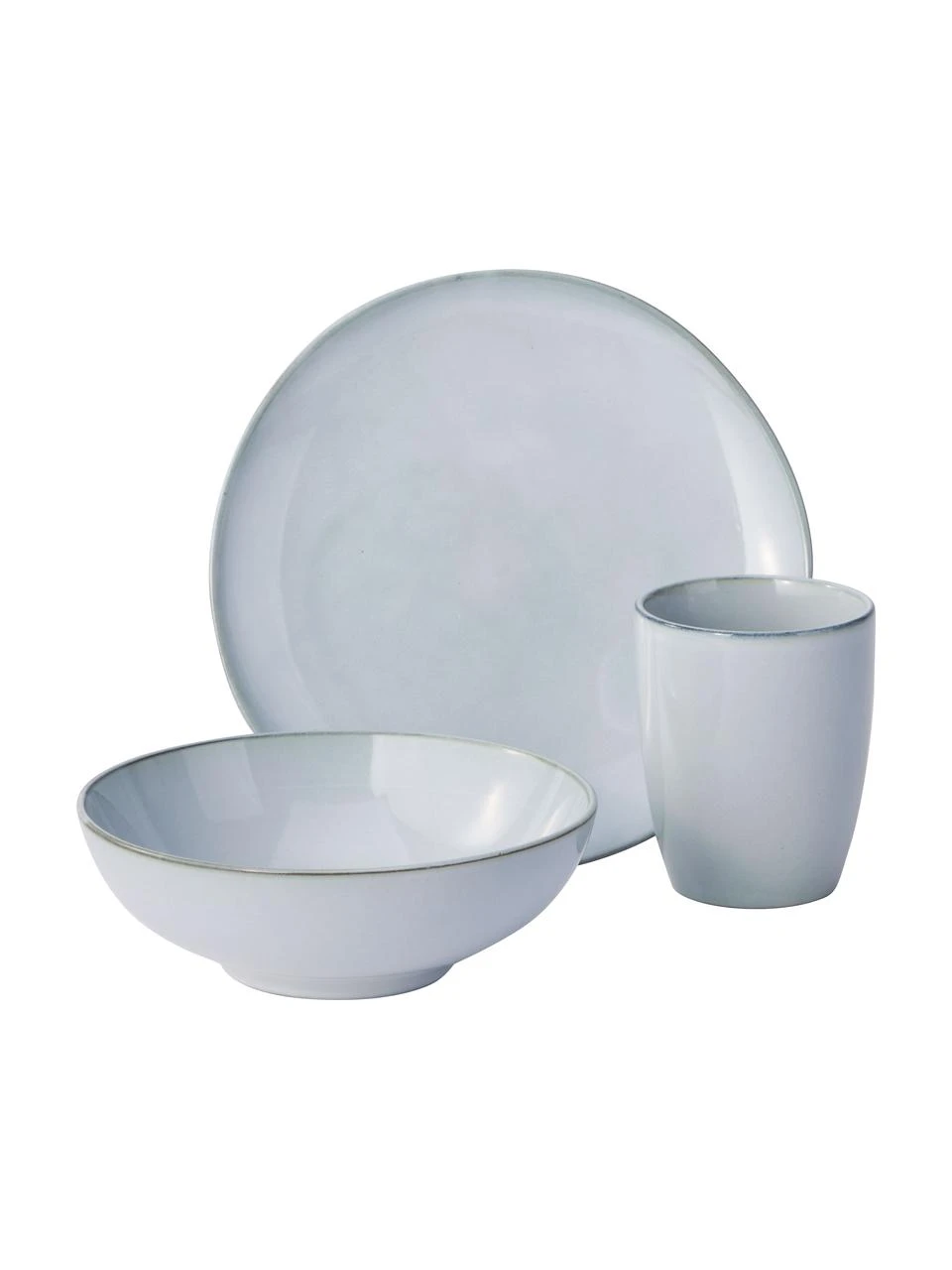 Handgemachtes Frühstücks-Set Thalia in Blaugrau, 4 Personen (12-tlg.), Steingut, Blau, Ø 23 x H 3 cm Westwing Collection Handgemachtes Frühstücks-Set Thalia in Blaugrau, 4 Personen (12-tlg.), Ø 23 x H 3 cm -Küche Geschäft Handgemachtes Fruhstucks Set Thalia in Blaugrau 4 Personen 12 tlg 4