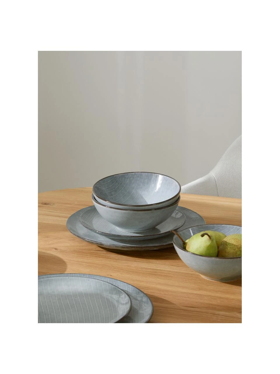 Handgemachtes Geschirr-Set Nordic Sea aus Steingut, 4 Personen (12-tlg.), Steingut, Grau- & Blautöne, Set mit verschiedenen Größen Broste Copenhagen Handgemachtes Geschirr-Set Nordic Sea aus Steingut, 4 Personen (12-tlg.), Set mit verschiedenen Größen -Küche Geschäft Handgemachtes Geschirr Set Nordic Sea aus Steingut 4 Personen 12 tlg 2